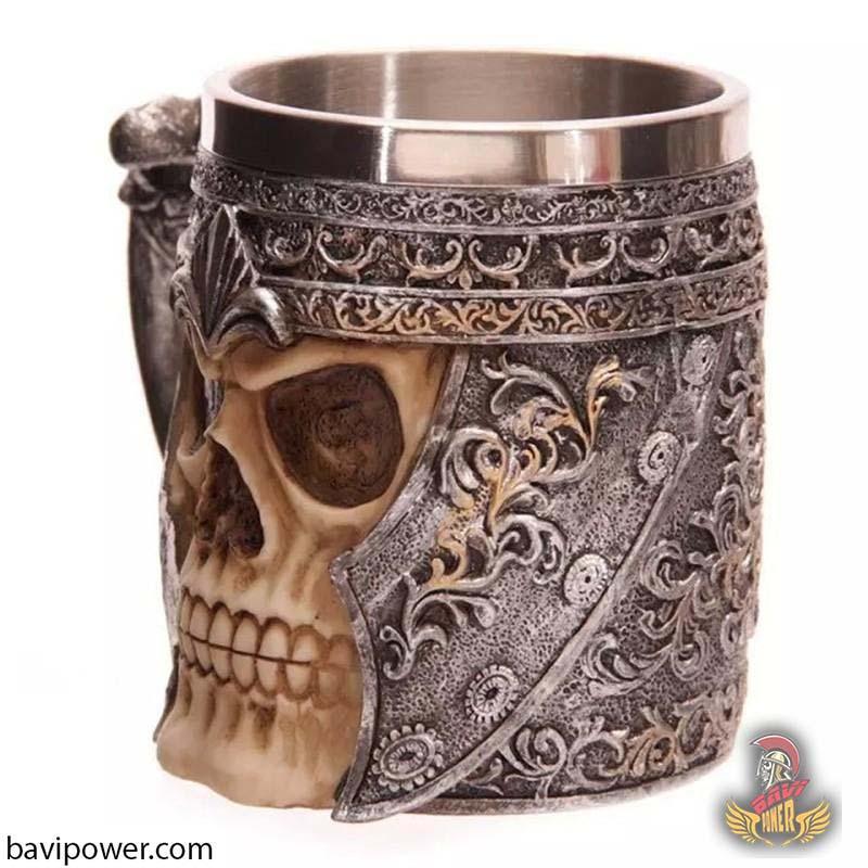 Viking Warrior Skull Mug