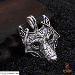 Viking Wolf Head Pendant