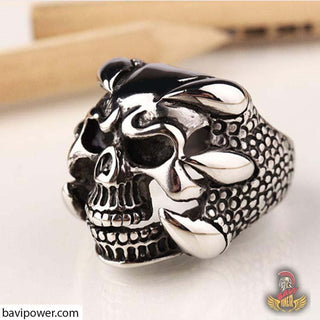 Vintage Skull Biker Ring