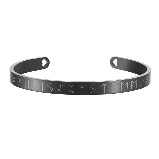 Stainless Steel Viking Rune Circle Simple Bracelet