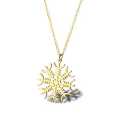 BaviPower Stainless Steel Aegishjalmur Viking Protection Pendant Necklace Nordic Ideal Amulet